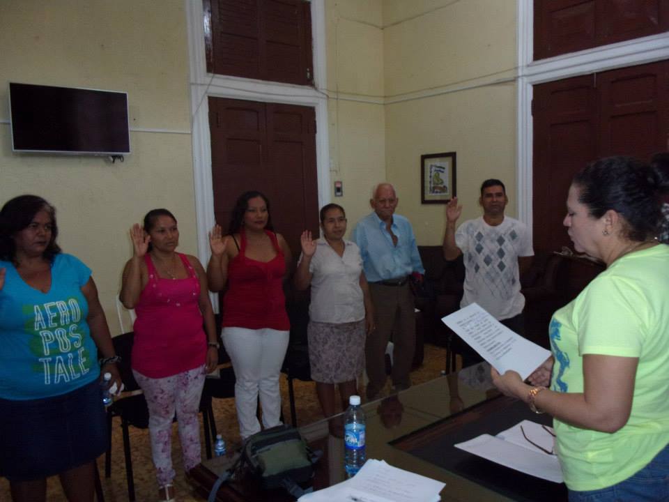 Juramentación de ADESCO de Calle Antigua a Santa Elena