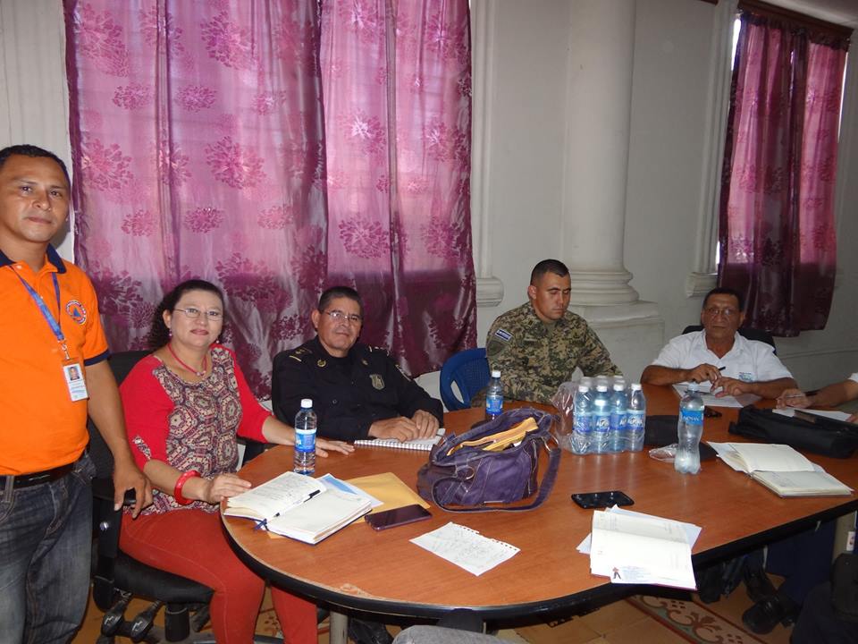 Reunión de la Comisión Municipal de Protección Civil de Usulután.