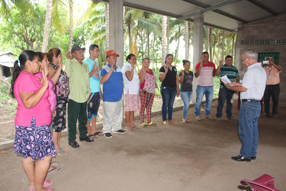 juramentación de la Asociación de Desarrollo Comunal “El Maíz” de Caserío El Limón Cantón Capitán Manuel Rafael Lazo