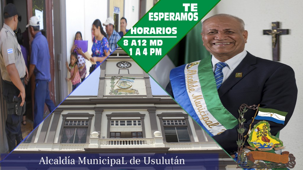 Mauricio Zelaya Alcalde de Usulután, te invita a visitar las diferentes
